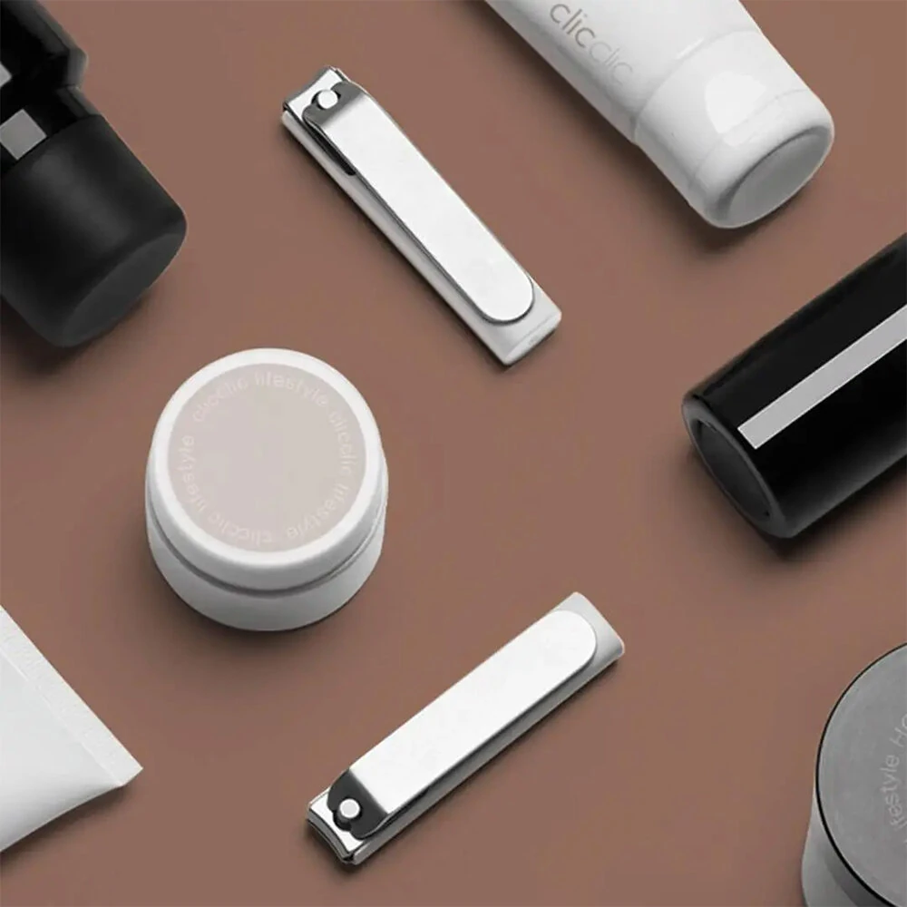 (image for) XIAOMI Mijia Portable Anti-Splash Nail Clipper 420 Stainless Steel Sharp Portable Pedicure Trimmer Nails File with Storage Tray